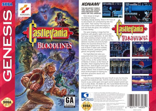 Castlevania bloodlines sega - castlevania,