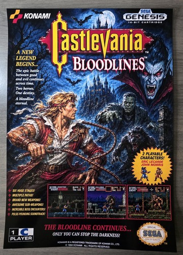 Castlevania bloodlines sega - castlevania,
