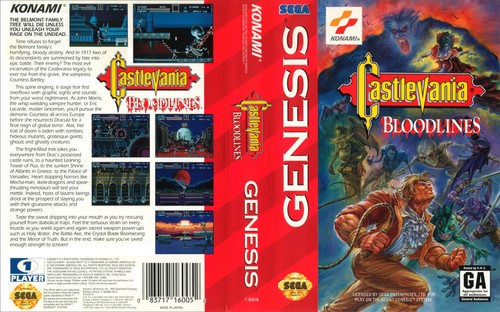 Castlevania bloodlines sega - bloodlines,