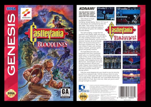 Poster castlevania bloodlines - poster,